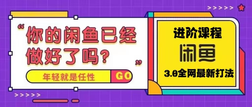 火爆全网的咸鱼玩法进阶课程，单号日入1K的咸鱼进阶课程-天天学吧