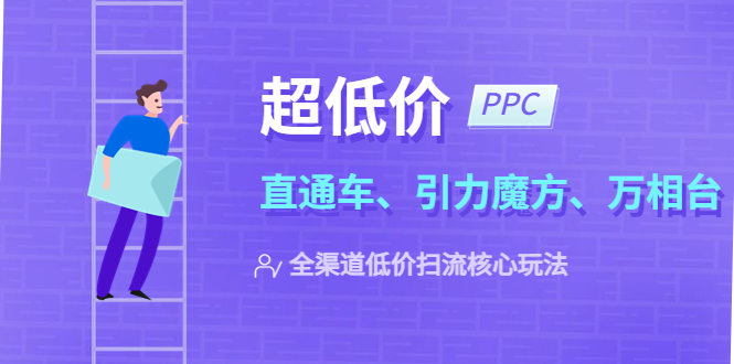 2023超低价·ppc—“直通车、引力魔方、万相台”全渠道·低价扫流核心玩法-天天学吧