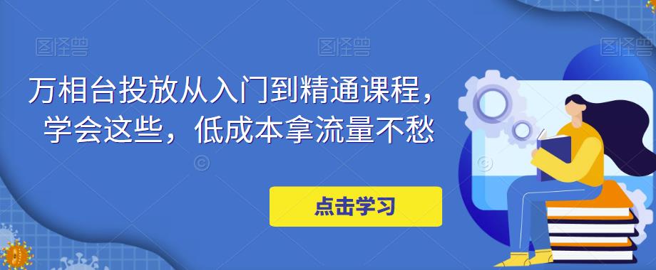 万相台投放·新手到精通课程，学会这些，低成本拿流量不愁 -天天学吧