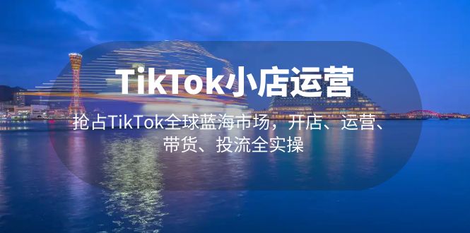 TikTok小店运营 抢占TikTok全球蓝海市场，开店、运营、带货、投流全实操-天天学吧