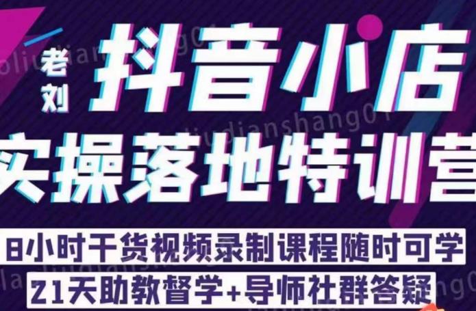 【2023最新】抖店商品卡流量实战技巧，抖音小店特训营8小时视频课程全面揭秘！-天天学吧