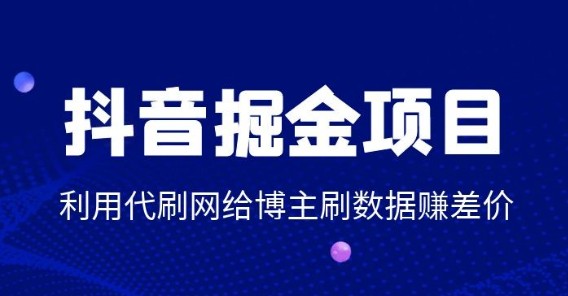 抖音掘金项目揭秘：代刷网助力博主数据增长，巧赚差价大揭秘-天天学吧