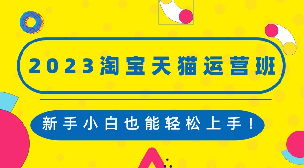 2023淘宝天猫运营班，打造赚钱淘宝天猫店铺，新手小白也能轻松上手！-天天学吧