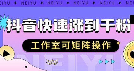 抖音涨粉秘笈：千粉速成法，工作室矩阵操作实战分享-天天学吧