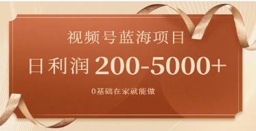 视频号蓝海项目，0基础在家也能做，日入200-5000+【附266G资料】-天天学吧