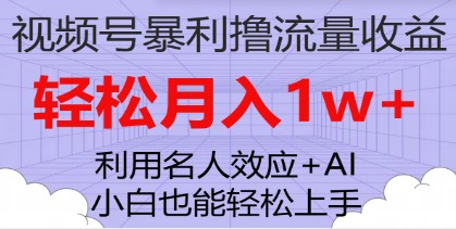 视频号暴利撸流量收益，小白也能轻松上手，月入1w+不是梦-天天学吧