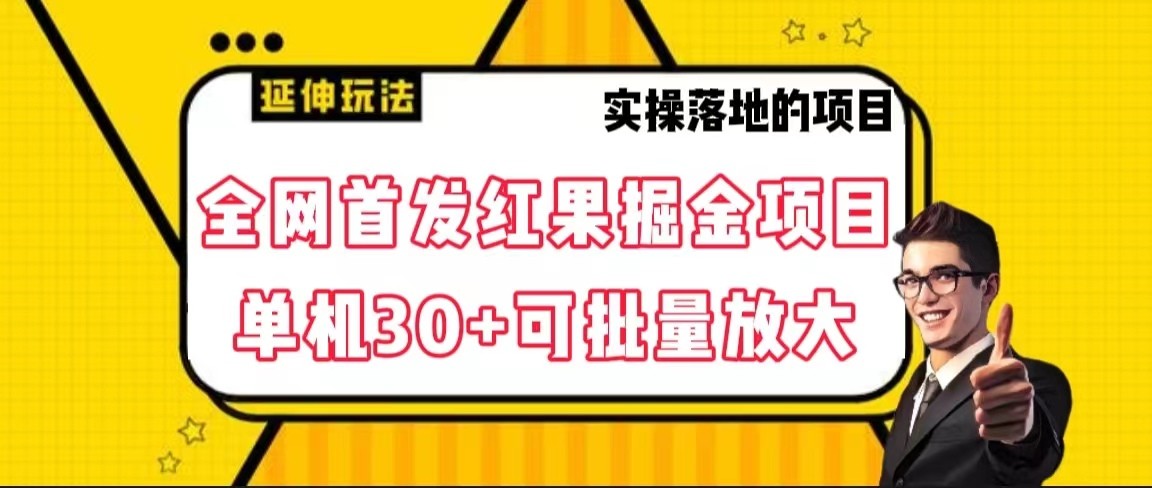 红果掘金项目全网首发，简单操作单机30＋收益，可批量放大操作-天天学吧