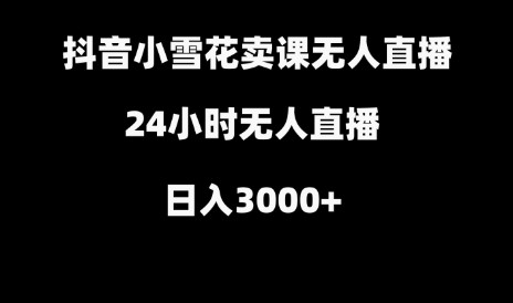 抖音小雪花无人直播卖货攻略：缝补收纳教学视频课程，日入3000+实操技巧-天天学吧