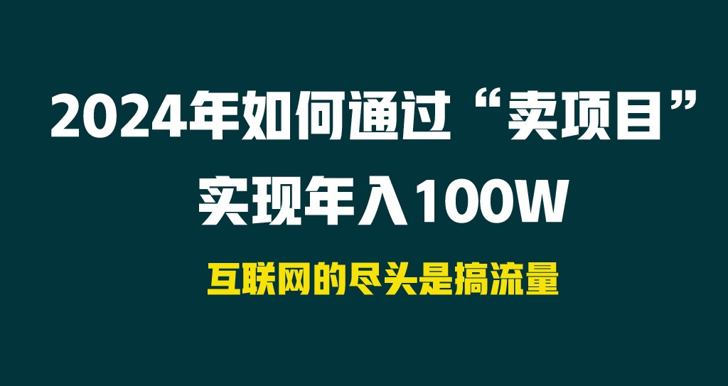 2024年财富攻略：揭秘如何通过“卖项目”实现年入100W+的秘诀-天天学吧