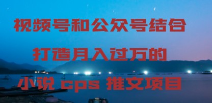 结合视频号与公众号打造的小说CPS项目：月入过万的推文策略-天天学吧