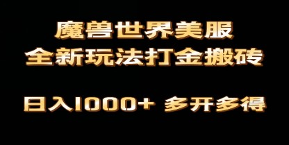 魔兽世界美服全自动打金搬砖攻略：全网首发，日入1000+，保姆级教学让操作更简单！-天天学吧