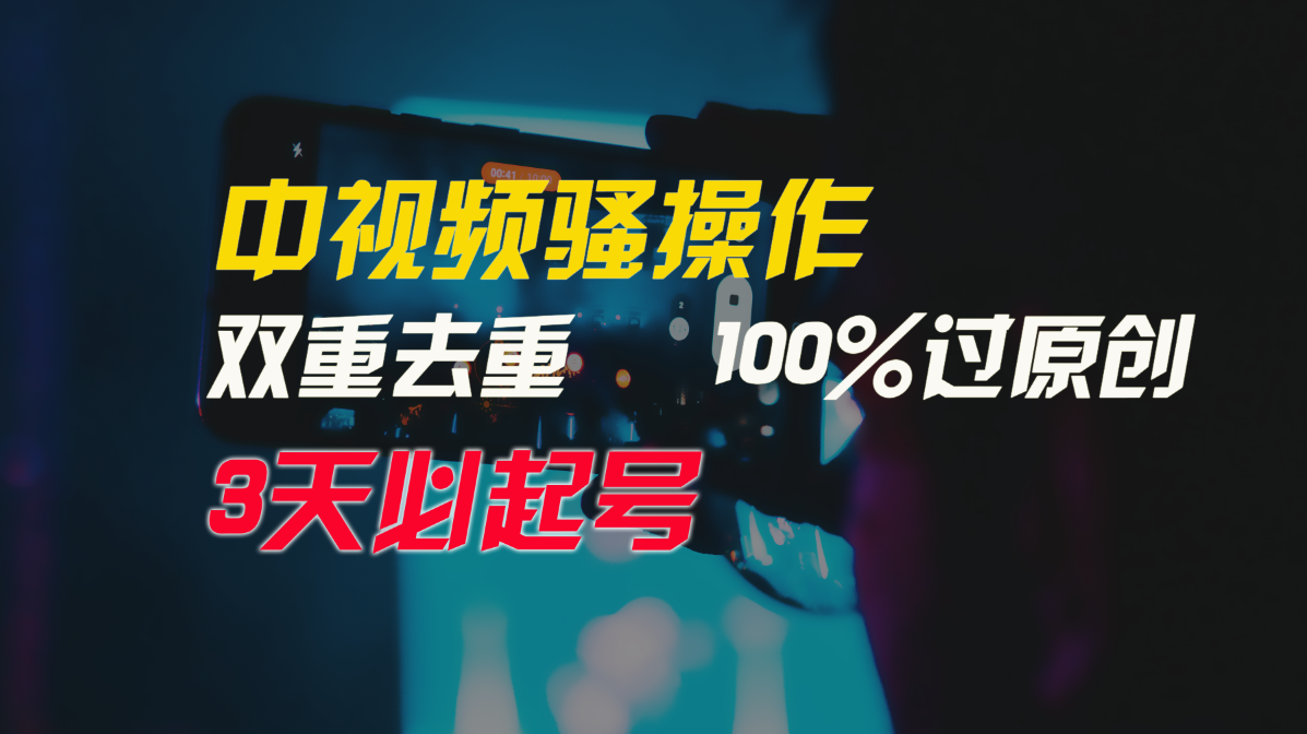 中视频创新技巧揭秘：双重去重法100%过原创，3天快速起号，月入3W+的简单操作-天天学吧