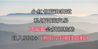 小红书短剧新机遇：私域引流交易，简单复制粘贴，日入500+（附赠6.7T丰富资源）-天天学吧