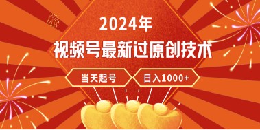 2024年最新视频号原创技术揭秘，轻松日入1000+，快速起号与稳定收入攻略-天天学吧