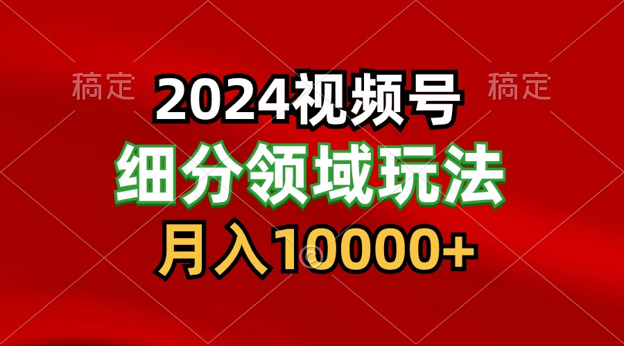 2024视频号分成计划新策略：细分领域玩法，每天只需5分钟，轻松月入1W+【详细教程】-天天学吧