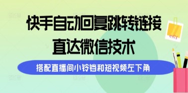 快手自动回复跳转链接技巧：一键直达微信，搭配直播间小铃铛和短视频左下角-天天学吧