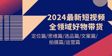 2024短视频带货全攻略：精准定位、创新思维、选品秘籍、文案技巧、拍摄指南及运营智慧-天天学吧