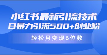 2024年最新小红书暴力引流兼职粉教程：日引500+粉丝，月变现六位数不是梦！-天天学吧