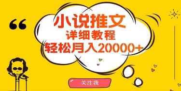 月入20000+不是梦！小说推文项目详细教程，轻松赚钱秘籍大揭秘-天天学吧