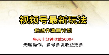 视频号攻略：每日只需一小时，轻松实现月入5000+的秘诀揭秘-天天学吧