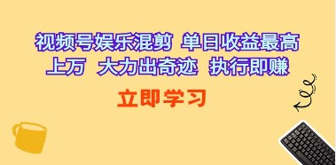 视频号娱乐混剪项目，单日收益上万的秘诀，执行即赚的技巧大揭秘-天天学吧