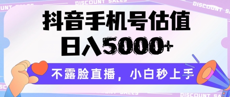 抖音手机号估值项目揭秘：日入5000+，无需露脸直播，小白也能秒上手-天天学吧