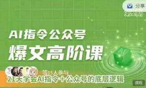 图片[1]-Ai指令公众号高阶课，学会ai指令+公众号的底层逻辑-天天学吧