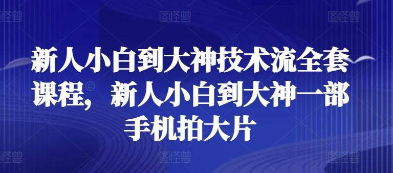 图片[1]-新人小白到大神技术流全套课程，新人小白到大神一部手机拍大片-天天学吧