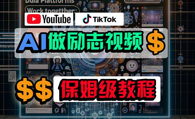 图片[1]-利用AI制作励志视频，在YouTube和TikTok赚钱，小白可做（附工具）-天天学吧