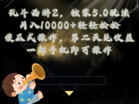 乱斗西游2独家3.0玩法，傻瓜式操作，一天一到三张轻轻松松-天天学吧