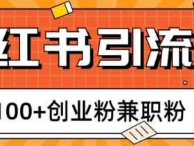 小红书图文引流，日引100+创业粉兼职粉-天天学吧