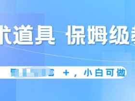 冷门赛道，魔术道具，保姆级教学，小白可做，无脑搬砖的好项目-天天学吧