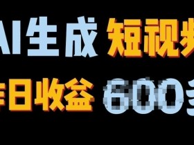 2024年终极副业，AI一键生成视频，每日只需一小时，教你如何轻松赚钱-天天学吧