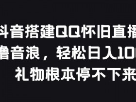 抖音搭建QQ怀旧直播间，狂撸音浪，礼物根本停不下来-天天学吧