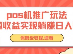 pos机推广0成本无限躺赚玩法实现管道收益日入几张【揭秘】-天天学吧