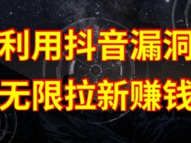 利用抖音链接漏洞，无限拉新赚钱【漏洞原理+操作流程】【揭秘】-天天学吧