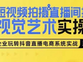 短视频拍摄&直播间搭建视觉艺术实操课，手把手场景演绎，从0-1短视频实操课-天天学吧