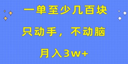 一单几百块，只动手不动脑，月入3w+的详细教程大揭秘-天天学吧