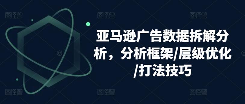 图片[1]-亚马逊广告数据拆解分析，分析框架/层级优化/打法技巧-天天学吧