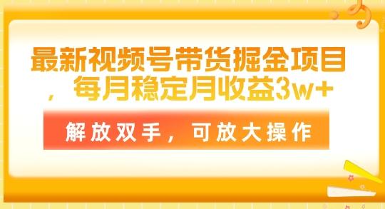 图片[1]-最新视频号带货掘金项目，每月稳定月收益1w+，解放双手，可放大操作-天天学吧