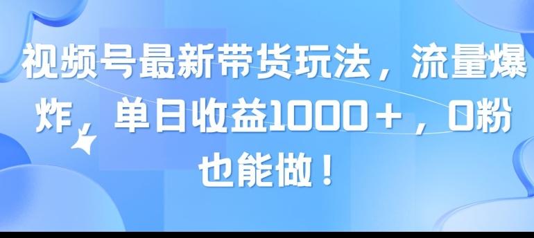 图片[1]-视频号最新带货玩法，流量爆炸，单天就有收益，0粉也能做-天天学吧