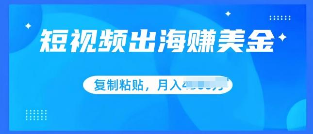 图片[1]-短视频出海赚美金，无脑搬运批量操作，小白轻松掌握-天天学吧