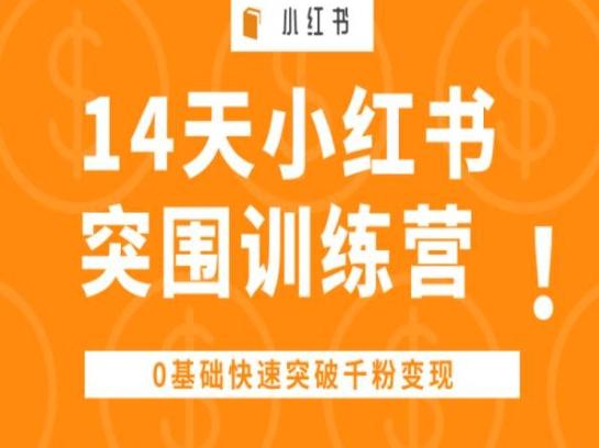 图片[1]-14天小红书突围训练营 ，0基础快速突破千粉变现-天天学吧