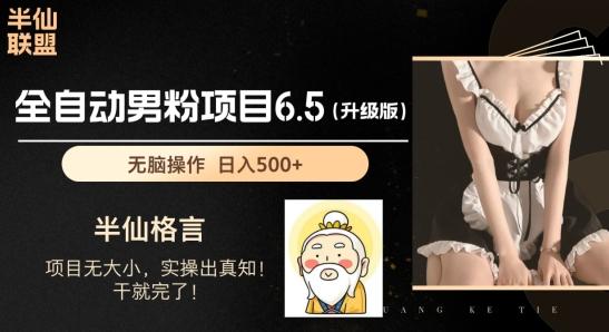 图片[1]-男粉项目6.5升级版，全自动男粉项目，日收入1K+【揭秘】-天天学吧