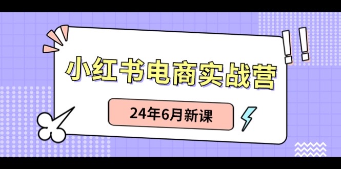 小红书电商实战营：小红书笔记带货和无人直播，24年6月新课 -天天学吧