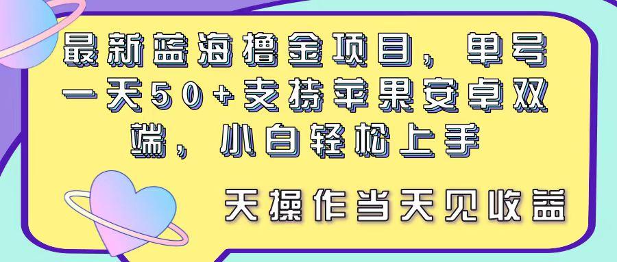 图片[1]-最新蓝海撸金项目，单号一天50+， 支持苹果安卓双端，小白轻松上手 当…-天天学吧