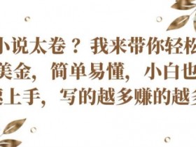 国内小说太卷 ?带你轻松赚取老外美金，简单易懂，小白也能快速上手，写的越多赚的越多【揭秘】-天天学吧