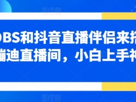 利用OBS和抖音直播伴侣来搭建无人云蹦迪直播间，小白上手神项目-天天学吧