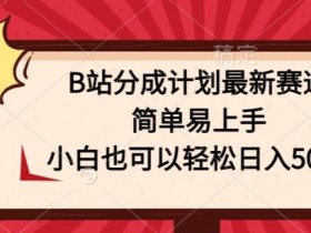 B站分成计划最新赛道，简单易上手，小白也可以轻松日入几张-天天学吧