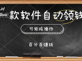 一款软件自动领钱，可矩阵，百分百赚，执行就有收入-天天学吧